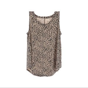 Leopard Print Adult Drapey Tank Top - Small